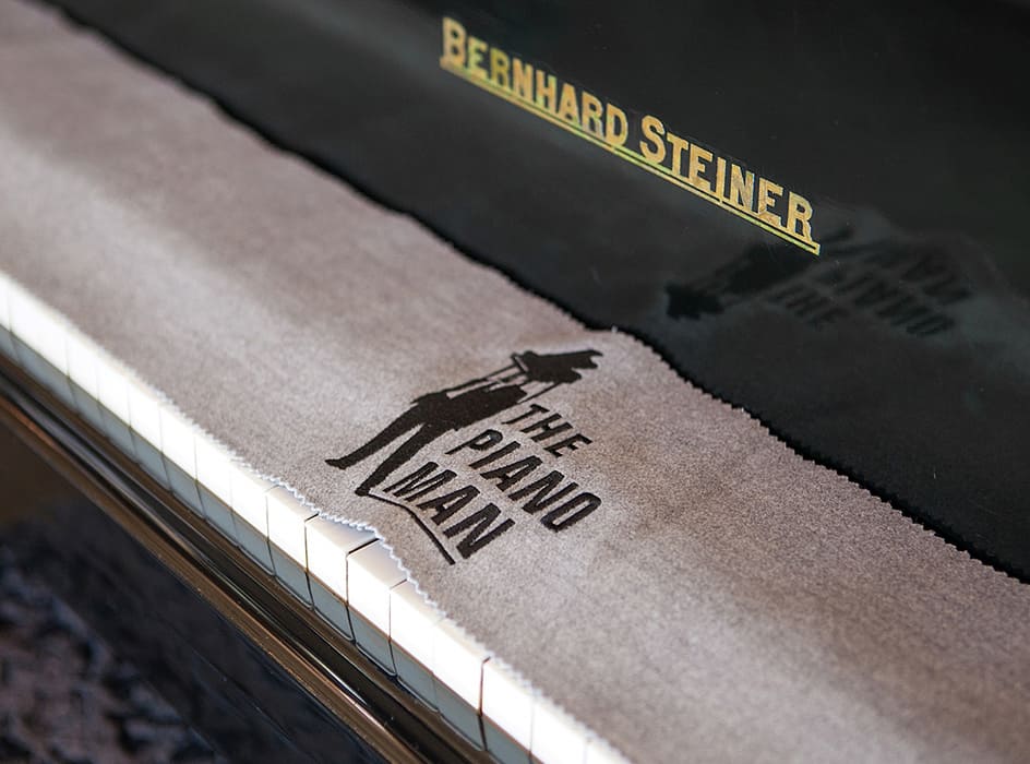 Used to show our company name on a piano.