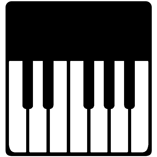 A small icon of piano keys